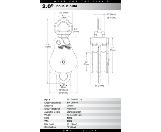 ROCK EXOTICA OMNI BLOCK 2.0" DOUBLE